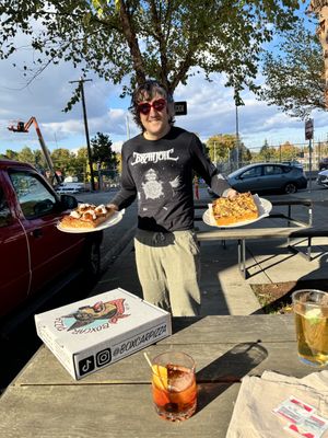 I’m very excited about this pizza here   at Boxcar Pizza in Portland