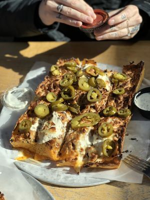 Jalapeño bacon bread  at Boxcar Pizza in Portland