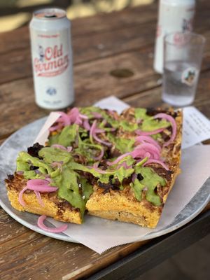 Steak pizza   at Boxcar Pizza in Portland