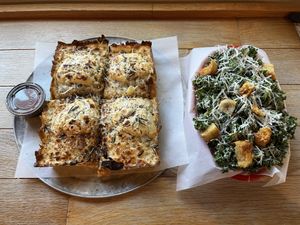 pizza & salad!  at Boxcar Pizza in Portland