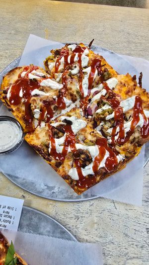 Bacon damn sure at Boxcar Pizza in Portland