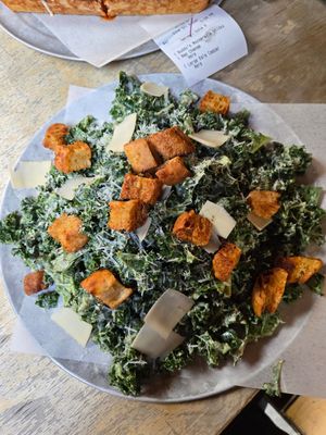 Large Kale (huge portion. More than enough for two people!) at Boxcar Pizza in Portland