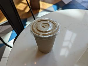 Coffee tahini shake. at TLV in Austin