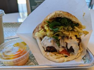 Falafel sandwich. at TLV in Austin