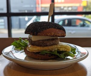 vegan breakfast sandwich at New Cascadia Traditional in Portland