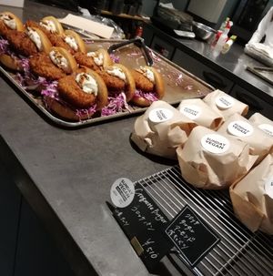Croquette Burger at Morethan Bakery in Tokyo