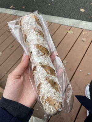thought that was some savoury stuff but it was sweeeeet (the white stuff is sugar not flour like i thought HAHAHA but it was still good)  at Morethan Bakery in Tokyo