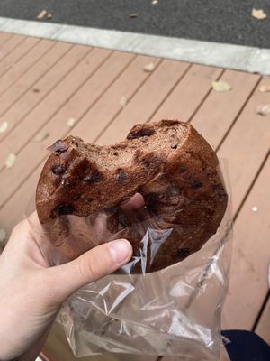 chocolate bagel  at Morethan Bakery in Tokyo