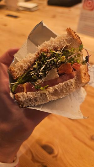 grilled vegetable sandwich at Morethan Bakery in Tokyo