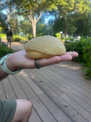 melon bread at Morethan Bakery in Tokyo