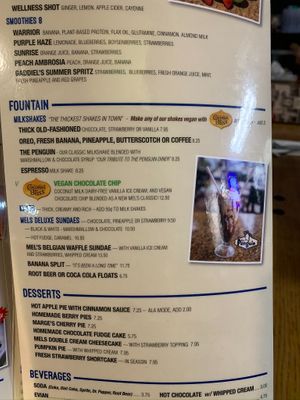 Menu at Mel's Drive-in in Santa Monica
