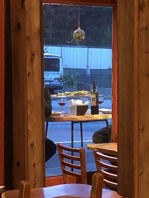 Just off Highway26 at Al Forno Ferruzza Pizza in Rhododendron