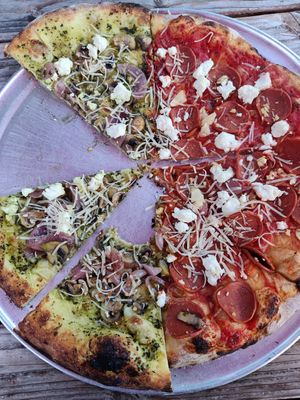 #3 on the left, #5 on the right at Al Forno Ferruzza Pizza in Rhododendron