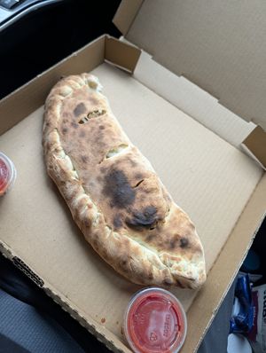 A carne stromboli (made vegan) at Al Forno Ferruzza Pizza in Rhododendron