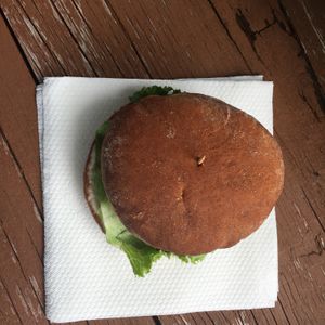 Vegan burger at Country Life in Keene