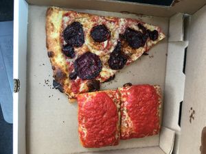 Beetaroni NY slice and Sicilian slices!  at Big Nonna's in Austin