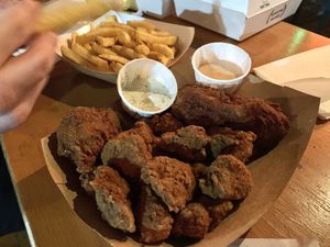 Chicken bucket  at Chickenish - Hackney Wick in East London