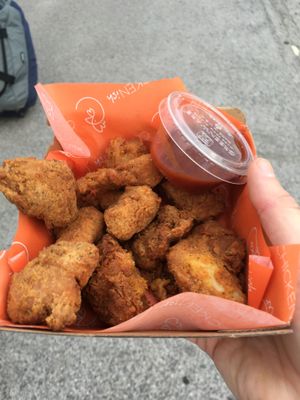 The popcorn chicken  at Chickenish - Walthamstow in East London