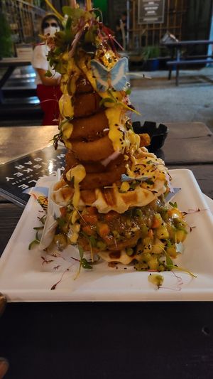 Yes, its a pot pie sandwich!!! at HapPea Vegans in Austin