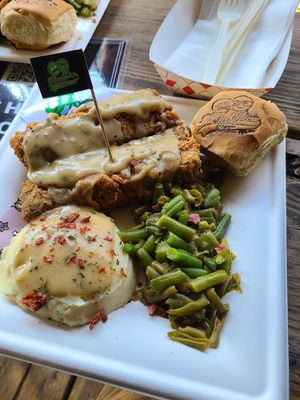 Vegan country fried ribs!!!! at HapPea Vegans in Austin