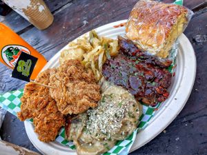 Sunday dinner at HapPea Vegans in Austin