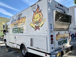 18th and Velencia. Around 5 Picnic tables available to eat at as well.  at Señor Sisig in San Francisco