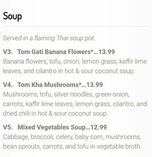 Soup at House of Thai Cuisine in Ashland