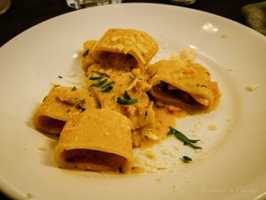 Assaggio di carbonara tofu affumicato e zucca at Status Quo in Rome