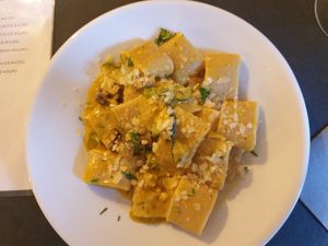 Vegan carbonara at Status Quo in Rome