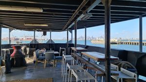 Aft deck and view to the city at Ship4Good in Newcastle