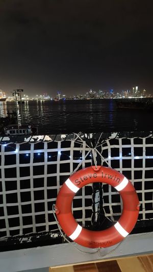 Night view from the ship at Ship4Good in Newcastle