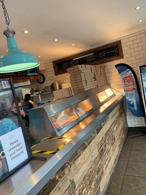 Modern interior at Lewis's Fish & Grill in Maidstone