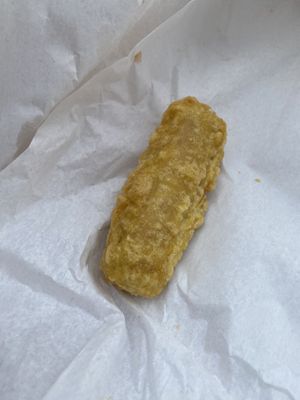 Vegan battered sausage #Veganuary at Lewis's Fish & Grill in Maidstone