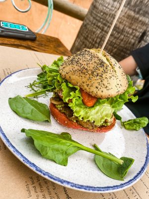 Beyond burger at A Tribo in Barao De Sao Joao