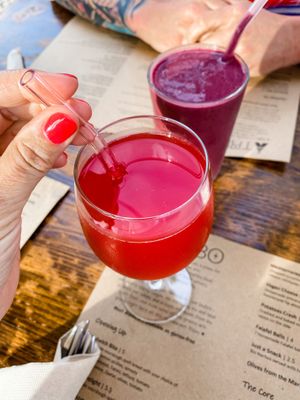 Homemade kombucha  at A Tribo in Barao De Sao Joao
