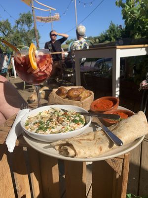 2 plates we shared (masa Bacha’s and potato’s crash) at A Tribo in Barao De Sao Joao