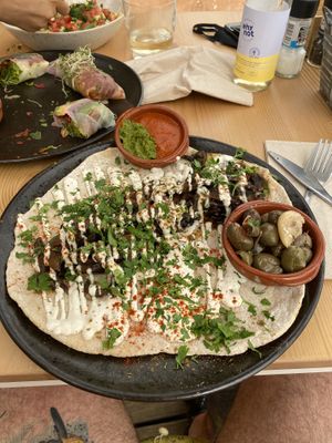 Mushroom shawarma at A Tribo in Barao De Sao Joao
