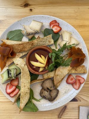 Vegan cheese plate  at A Tribo in Barao De Sao Joao