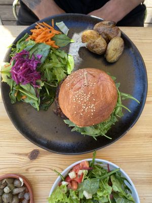 Vegan Burger at A Tribo in Barao De Sao Joao