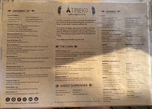 Menu at A Tribo in Barao De Sao Joao