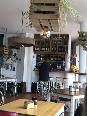 Lights made from crates etc  at A Tribo in Barao De Sao Joao