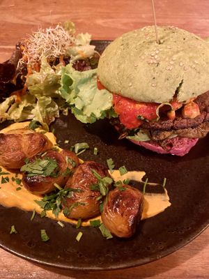 Vegan burger   at A Tribo in Barao De Sao Joao