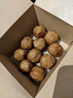 Takeaway vegan meatballs at Pure Pizza in Edinburgh