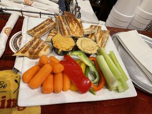 Hummus plate.   at Paddle Hard Brewing in Grayling