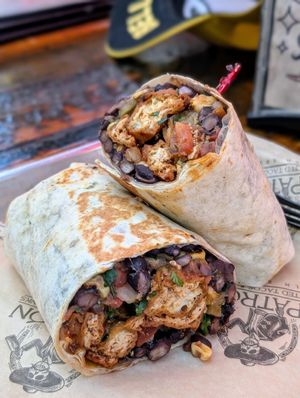 Vegan burrito at El Patron in Palm Springs