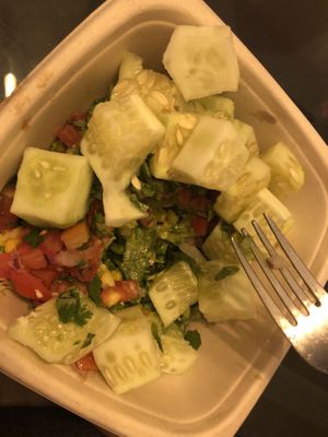 Corn , lettuce guacamole, pico de gallo , cilantro  at Moho Mexican Grill in Bayside