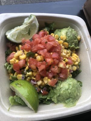 Lettuce, guacamole , pico de gallo , corn   at Moho Mexican Grill in Bayside