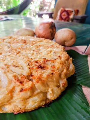Tortilla de papas at El Ceibo Natural in Puerto Viejo De Talamanca