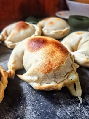 Empanadas de queso y paparella at El Ceibo Natural in Puerto Viejo De Talamanca