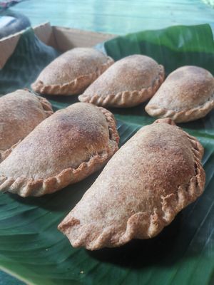 Empanadas de verduras at El Ceibo Natural in Puerto Viejo De Talamanca